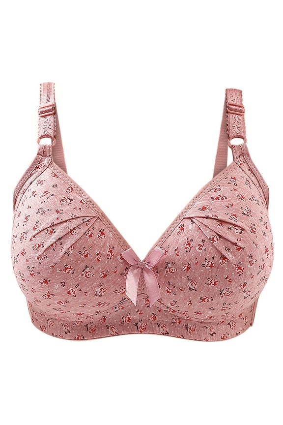 Wirefree Bras for Women ,Plus Size Adjustable Shoulder Straps Lace Bra Wirefreee Extra-Elastic Bra Active Yoga Sports Bras 42D-48D, Summer