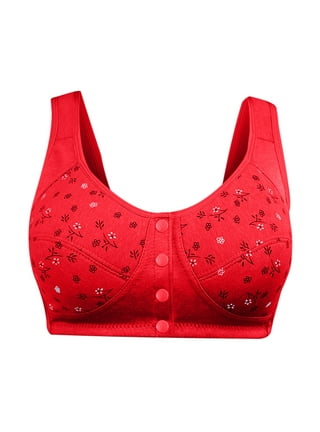 Borniu Wirefree Bras for Women ,Plus Size Front Closure Lace Bra Wirefreee  Extra-Elastic Bra Adjustable Shoulder Straps Sports Bras 32B-42C, Summer  Savings Clearance 