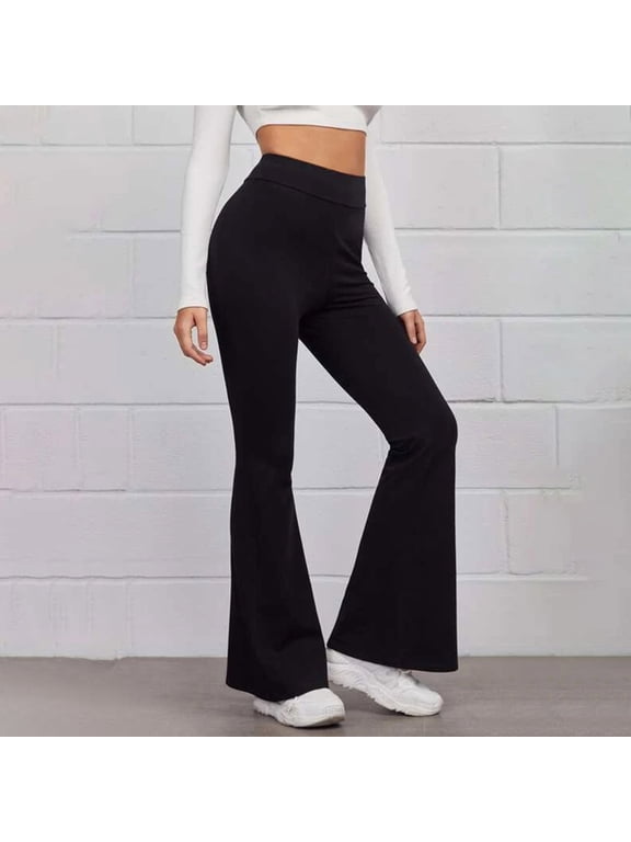 Women's Bootcut Yoga Pants, Flare Leggings for Women High Waist Yoga Pants Workout Dress Pants Black