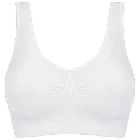 Borniu Women's Wirefree Seamless Sports Bra A Beautiful Back Comfortable Solid Breathable Bra, Summer Saveings Clearance