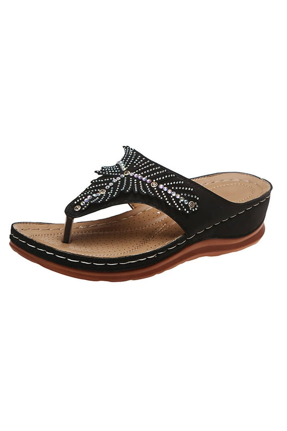 Womens Orthotic Flip Flops Plantar Fasciitis Sandals For Flat Feet with Arch Support Comfortable Walking Sandals, Summer Clearane