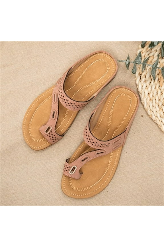 Womens Sandals Flip Flops for Women, Womens Orthotic Flip Flops Plantar Fasciitis Sandals For Flat Feet with Arch Support Comfortable Walking Wedge Sandals