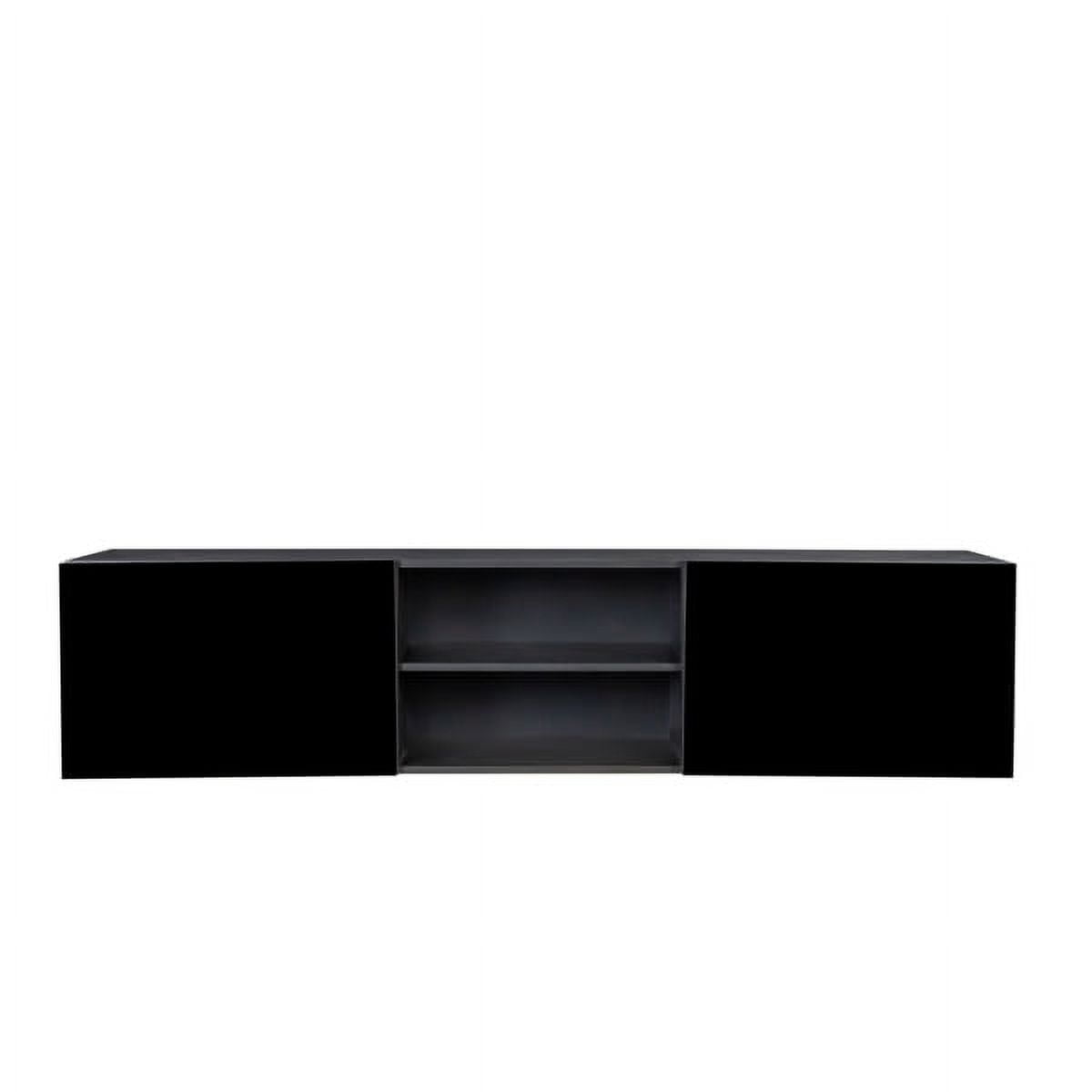 Bornmio FCH Modern Minimalist Floating TV Stand for 65inch TVs, High Glossy WallMounted