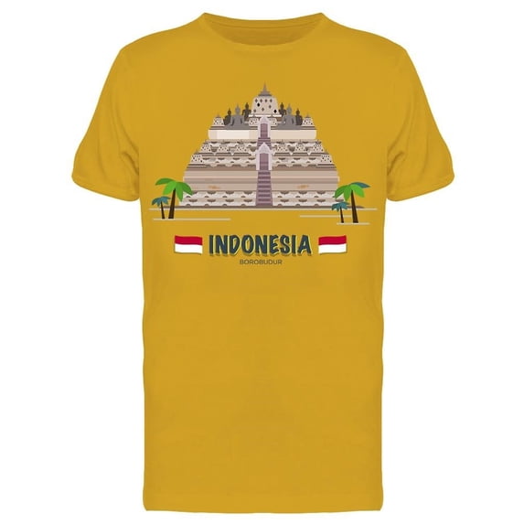 Borobudur Indonesia Landmark Tee Men's -Image by Shutterstock