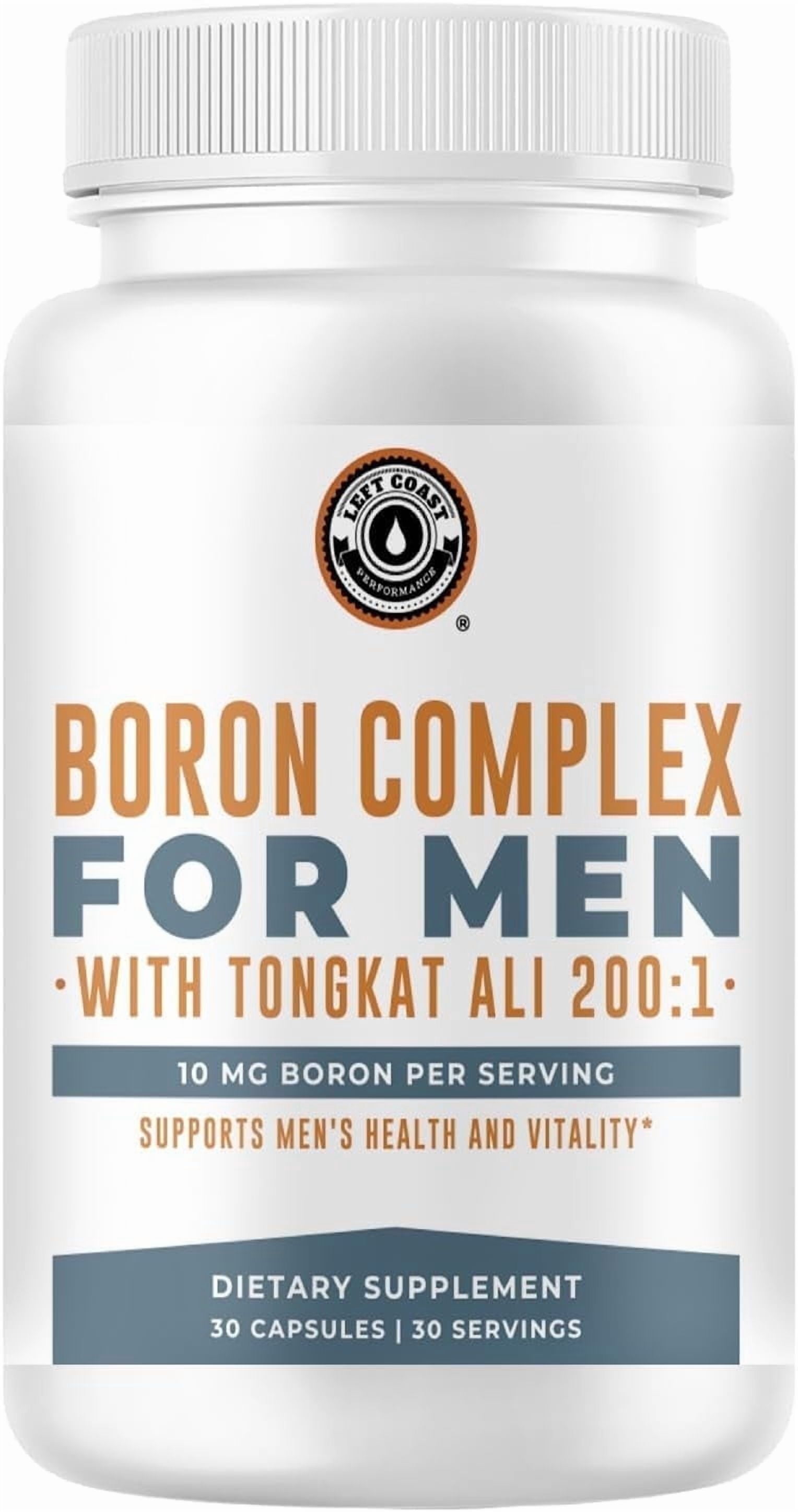 Left Coast Performance Boron Supplement with Tongkat Ali Dietary ...