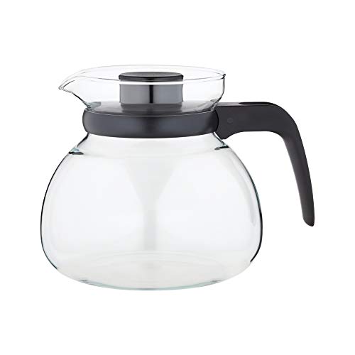Borosil Glass Carafe With Built-in Strainer - 650ml, Flame Proof Kettle For Tea & Coffee