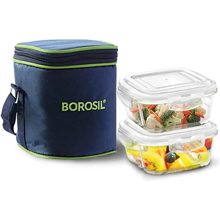 Borosil Lunch Box Kids - Set of 2 - 11 Oz Glass Lunch Containers with Soft  Insulated Lunch Bag, 100% Leakproof Locking Lids, BPA Free, Microwavable &  Dishwasher Safe, Lunch Box For