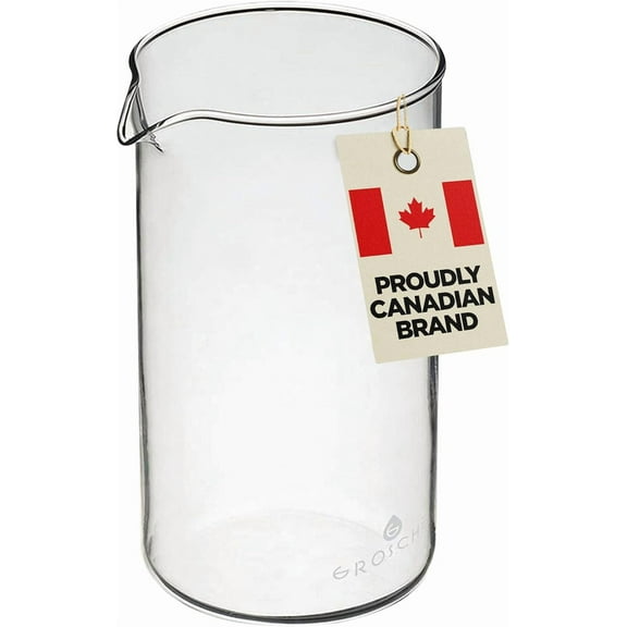 Borosilicate 3.3 Glass Universal Replacement Beaker for French Press Coffee and Tea Makers - (34.oz - Medium)