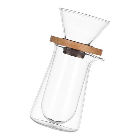 Double Wall Glass Coffee Maker Set With Filter And Heat Resistant Carafe with Handle Ideal For And Home Use