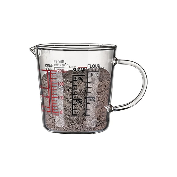 Borosilicate Glass Measuring Cup Microwave Safe Clear Scale Baking Cooking