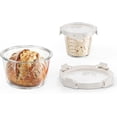 thumbnail image 1 of Genicook Glass Measuring Cup with Lid, 2 Pack (24 & 71 oz) Vanila, BPA Free Borosilicate, Airtight Leakproof, Ideal for Sourdough Starter, Fermentation & Baking, Microwave & Oven Safe, 1 of 9