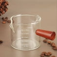 thumbnail image 1 of Borosilicate Glass Measuring Cup with Spout - Clear Kitchen Measuring Cup with Wooden Handle - 6x6x5.5cm & 7x7x6.5cm Sizes - Heat Milk Jug for Liquids & Dry Ingredients, 1 of 7