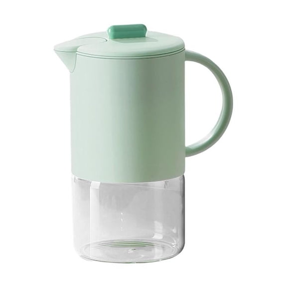Borosilicate Glass Pitcher with Lid, Thermal Shock Resistant Glass Jug with Plastic Shell, for Iced Tea, Juice, Infused Water
