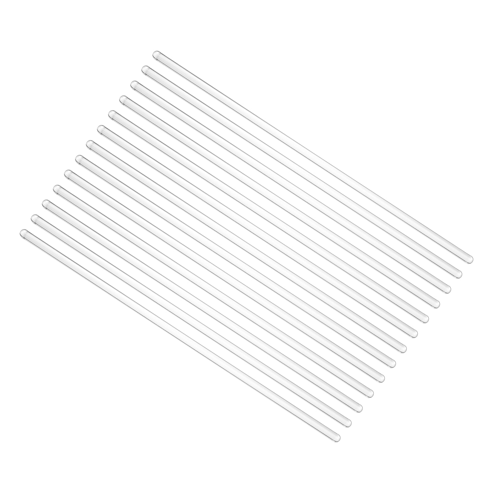 Borosilicate Glass Stick, 11.81inch 8mm Diameter Glass Stirring Rod 12Pcs