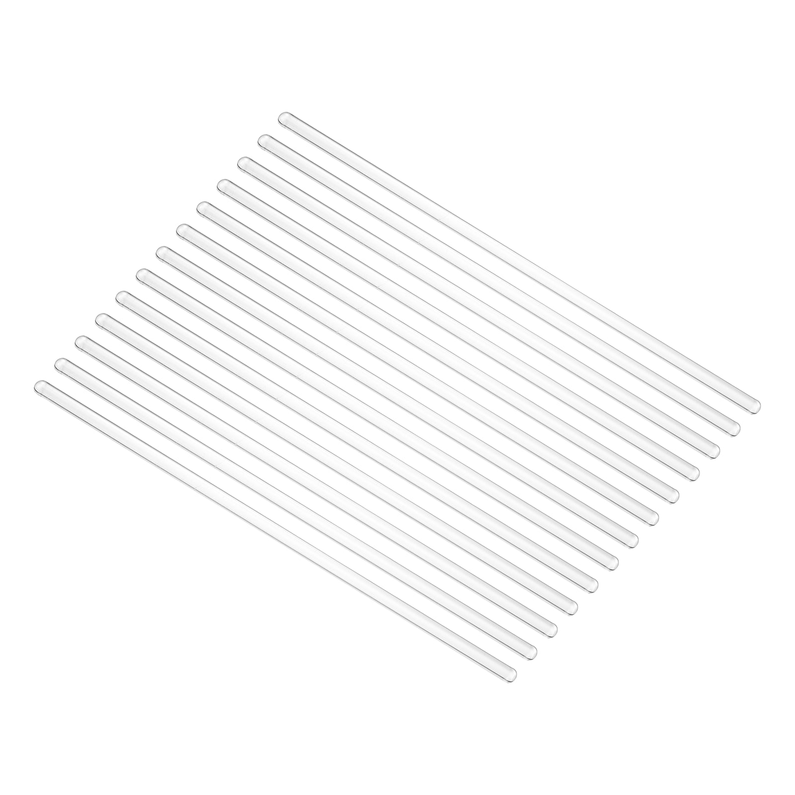 Borosilicate Glass Stick, 9.84inch 7mm Diameter Glass Stirring Rod 12Pcs