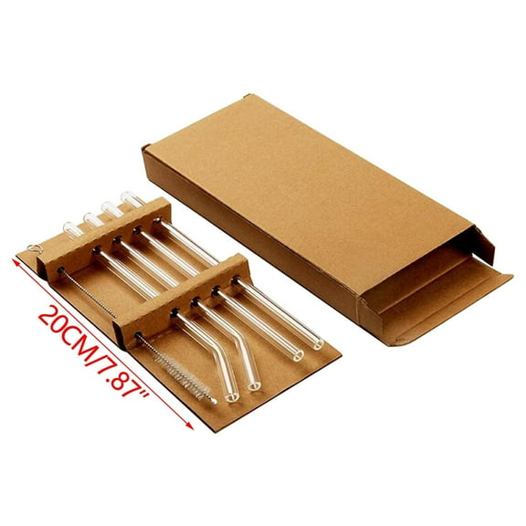 Borosilicate Glass Straw Set Eco-Friendly Drinking Straws with Heat Resistance and Lipstick Protection for Sustainable Beverage Consumption