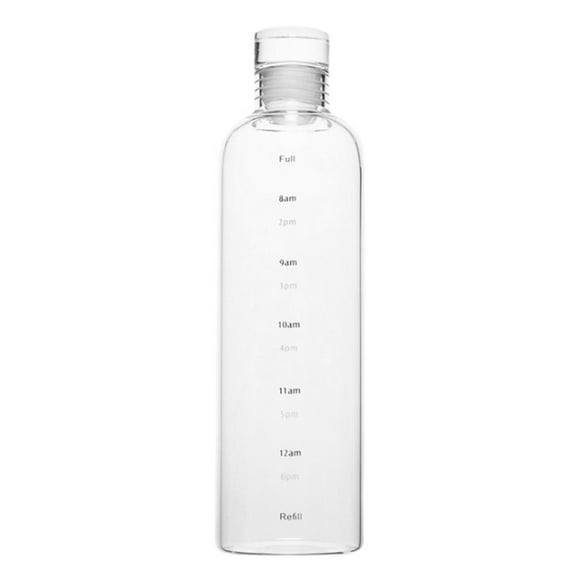 graduation gifts Borosilicate Glass Water Bottle with Lid, Slim and Clear Design for Easy Storage 500ml