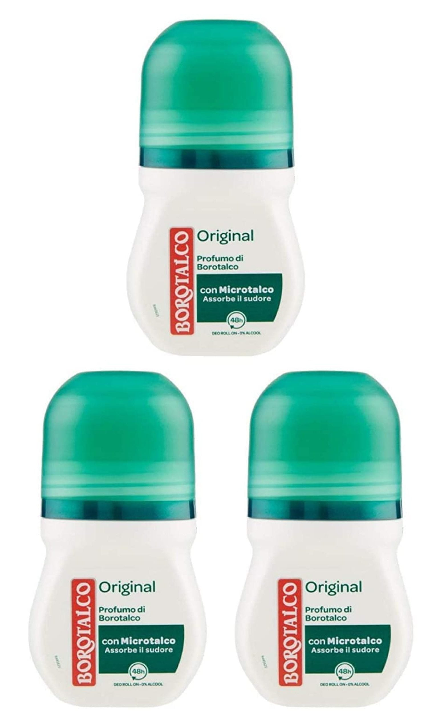 Borotalco: Deo Roll On"original microtalc" 50 ml (1.69 fl.oz), pack of 3