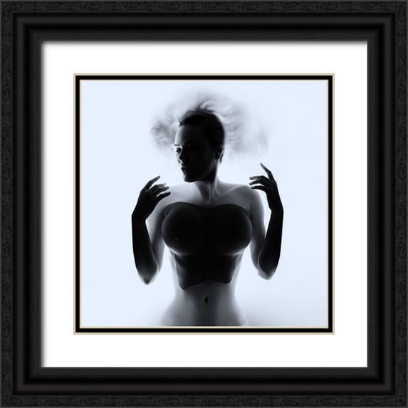 Borovskikh, Denis 26x26 Black Ornate Wood Framed with Double Matting Museum Art Print Titled - Awakening