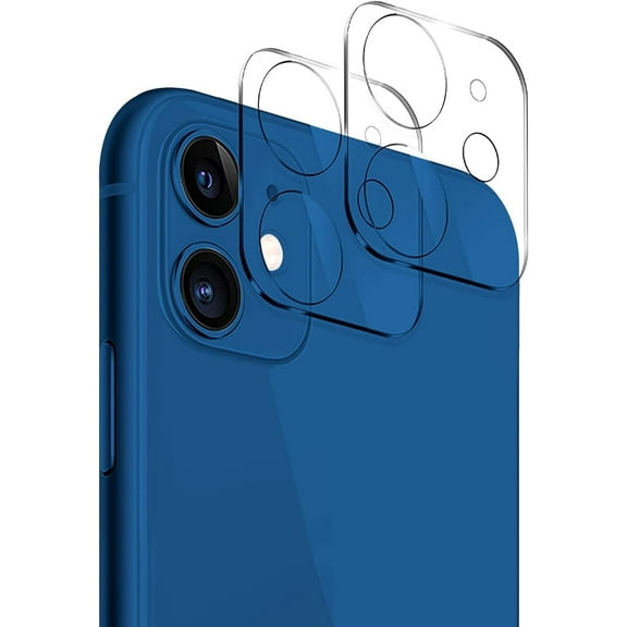 Borrellos 2 Pack Camera Lens Protector for iPhone 11, Tempered Glass, Bubble Free, Case Friendly, 9H Hardness, Easy Installation