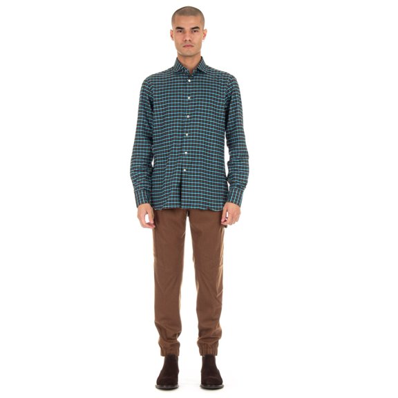 Borriello Micro Check Flannel Shirt (Men's)