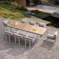 thumbnail image 1 of Borromeo 8 Person Teak Outdoor Patio Dining Set With Cushion, 1 of 1
