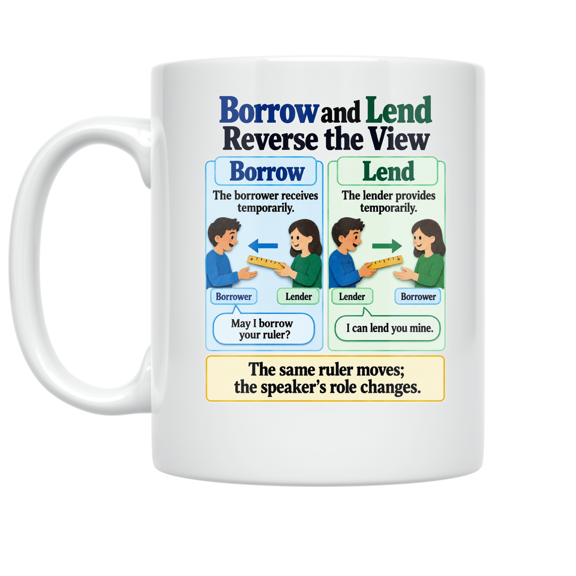 Borrow and Lend Reverse the View - Learning Enthusiast - 11 oz Ceramic Coffee Mug