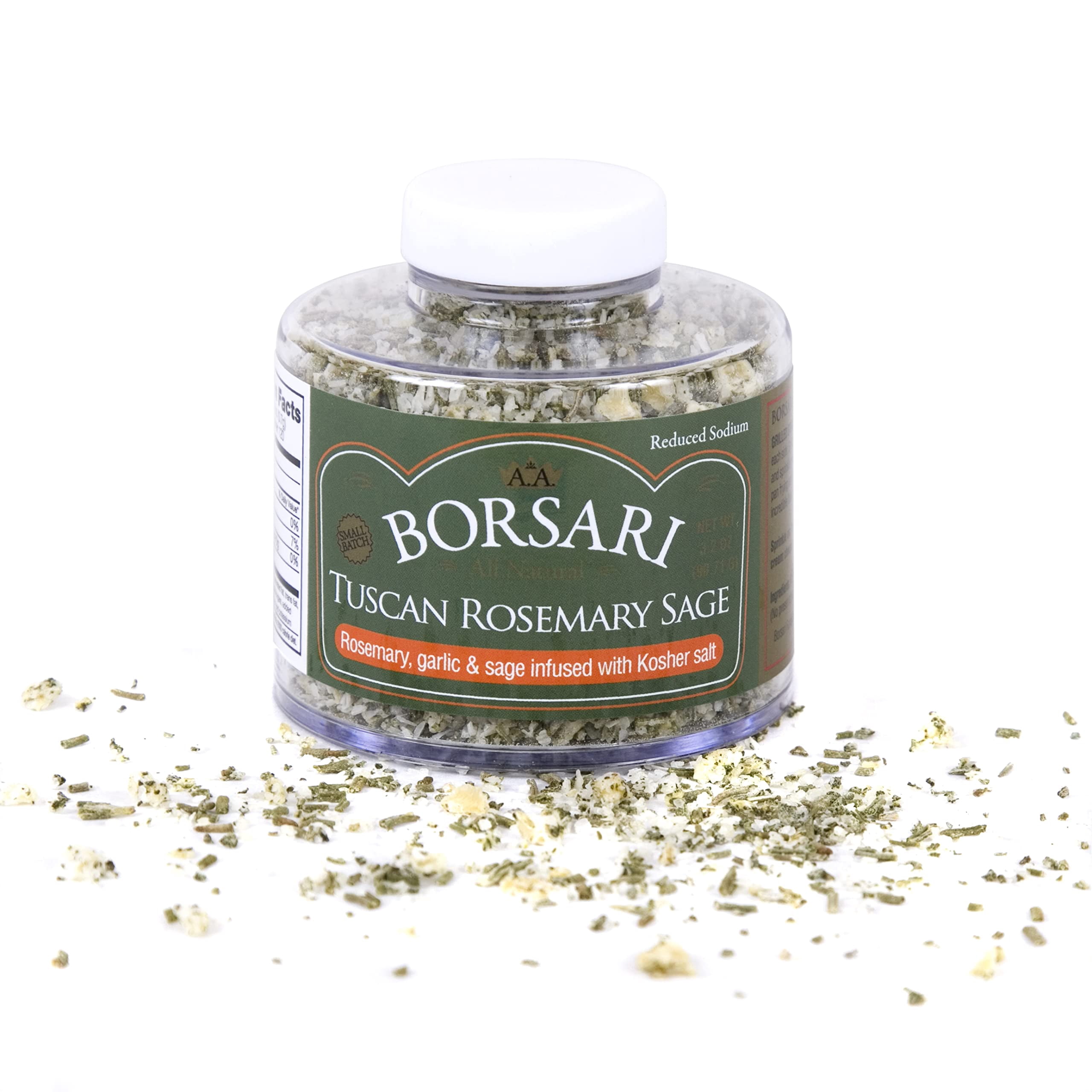 Borsari New Tuscan Rosemary OIF8 Sage Seasoned Salt Blend Gourmet
