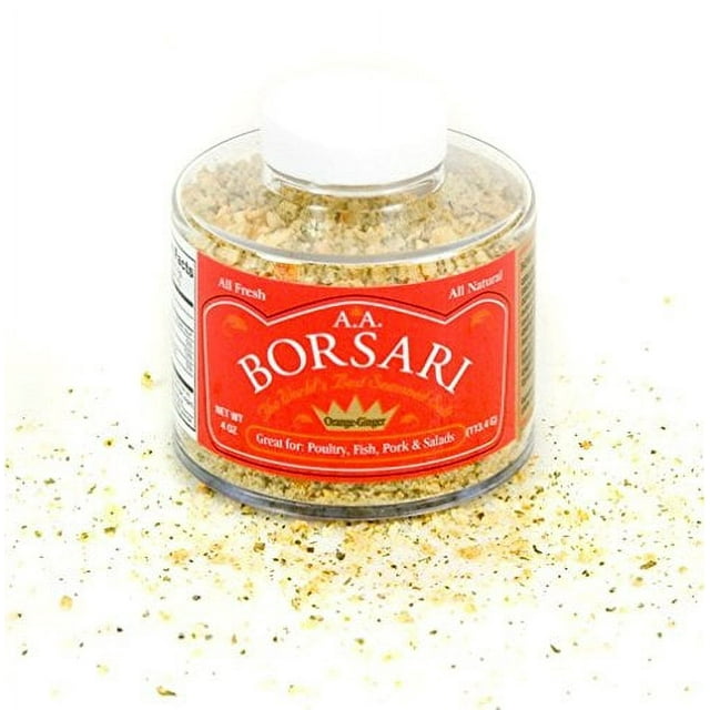 Borsari Orange Ginger Seasoning, All Natural Seasoned Salt, Gluten Free