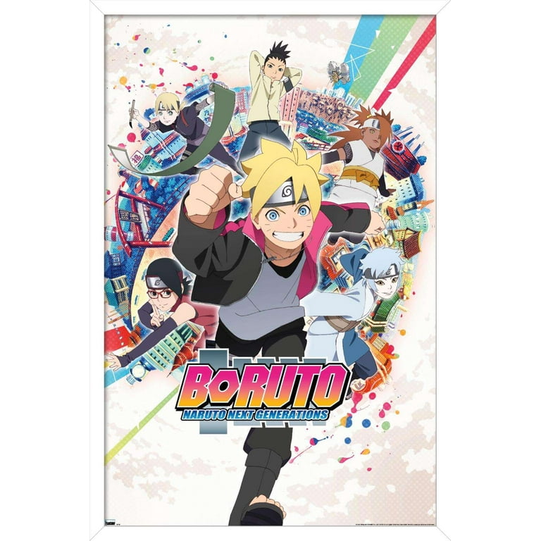 Boruto: Naruto Next Generations - Circle Wall Poster, 14.725 x 22.375,  Framed 