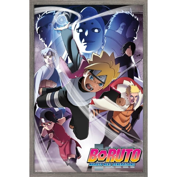 Boruto: Naruto Next Generations - Key Art Wall Poster, 22.375" x 34", Framed