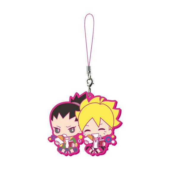 Boruto: Naruto Next Generations Rubber Mascots Shikadai & Boruto Trading Strap