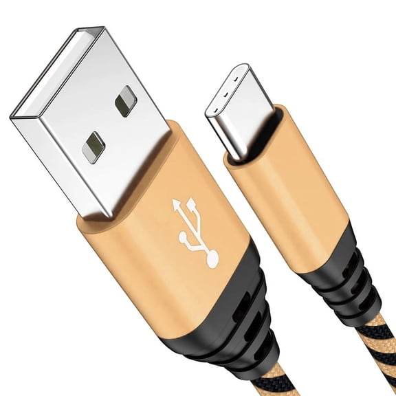 Borz 2x USB Type C Fast Charging Cable 3FT USB-C Type-C 3.1 Nylon Braided Data Sync Charger Cable Cord for Samsung Galaxy S8 S8+ S9 S10 Note 8 9 Nexus 5X 6P OnePlus 2 3 5 LG G5 G6 V20 HTC 10 Google Pixel