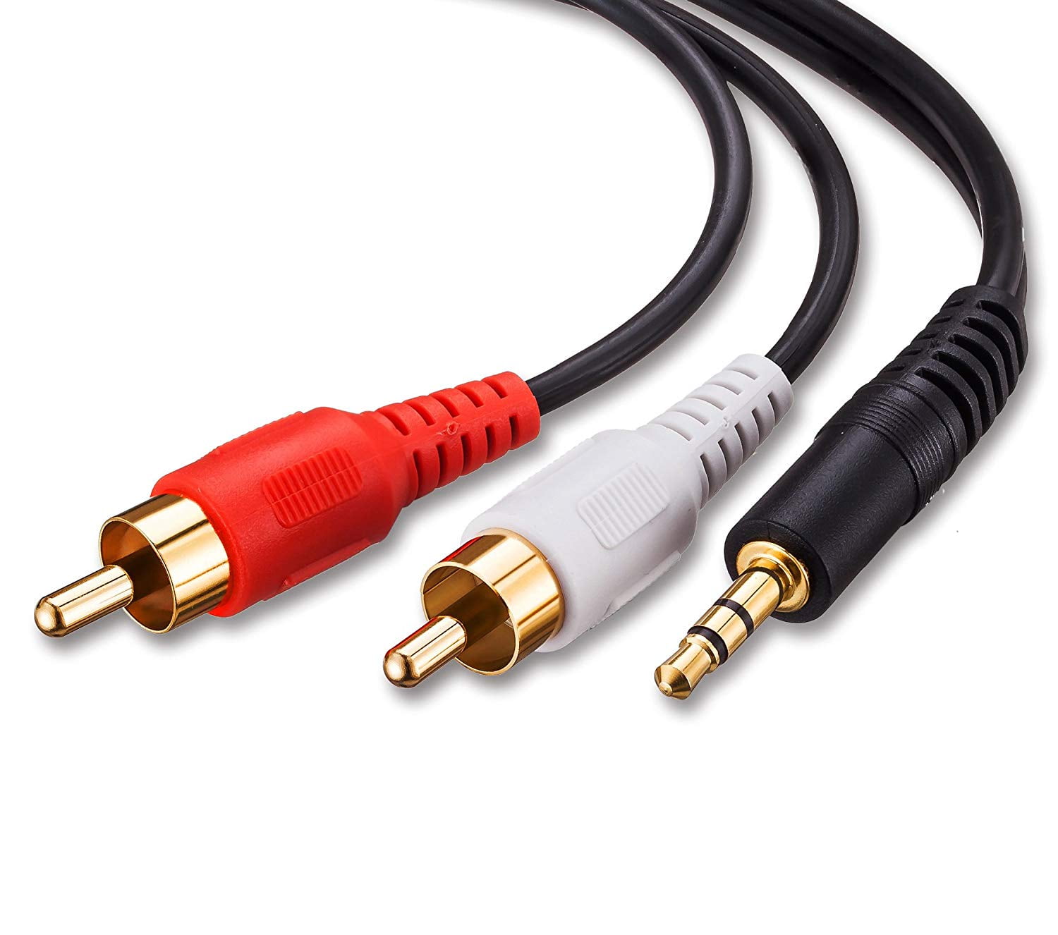 3.5mm Stereo Jack to RED & WHITE RCA Phono Cable Audio Aux Music