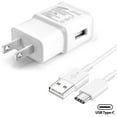 thumbnail image 1 of Borz for Samsung Galaxy Note 8, Note 9, Note 10, S10 , S10+, S10e , S9, S9+, S8 S8+ plus Charger Adaptive Fast Charging With USB Type C Cable White, 1 of 7