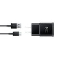 thumbnail image 1 of Borz for Samsung Galaxy S Lite A8 A8s A9 Star A9 Pro Adaptive Fast Charger USB-C 3.1 Type-C Cable Kit Fast Charging USB Wall Charger AC Home Power Adapter [1 Wall Charger + 4 FT Type-C Cable] Black, 1 of 7