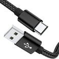 thumbnail image 1 of Borz USB Type C Charging Cable (6ft), USB C Nylon Braided Charger Cord for Samsung Galaxy Note 9 8 S10 S10E S9 S8 Plus, LG G7 G6 G5 V40 V30 V20, Nexus 5, Google Pixel 3/3 XL, Oneplus 6T/6/5, 1 of 5
