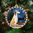 thumbnail image 1 of Borzoi Christmas Dog Ornament, Borzoi Dog Stained Glass, Holiday Present Ideas, Borzoi Dog Suncatcher Decorations, Xmas, 1 of 4