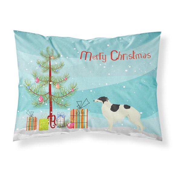 Borzoi Christmas Tree Fabric Standard Pillowcase