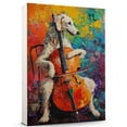 thumbnail image 1 of Borzoi Dog Stretched Canvas Size 8x12 – Funny Borzoi Dog Playing Cello Canvas Wall Art for Music Lovers, Pet Lovers, Home Decor, 1 of 5