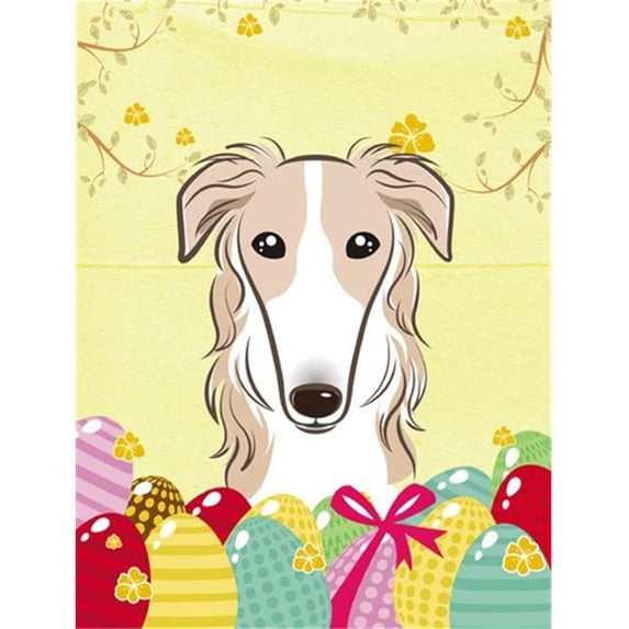 Borzoi Easter Egg Hunt Flag Garden