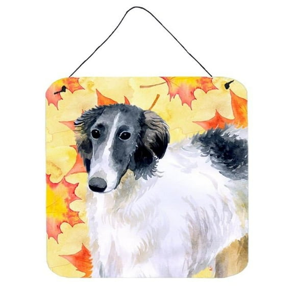 Borzoi Fall Wall or Door Hanging Prints, 6 x 6 in.