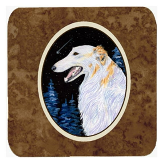 Borzoi Foam Coasters, Set Of 4