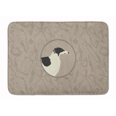 Borzoi In the Kitchen Machine Washable Memory Foam Mat