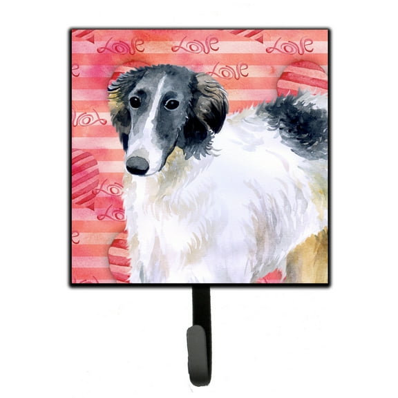 Borzoi Love Leash or Key Holder Red