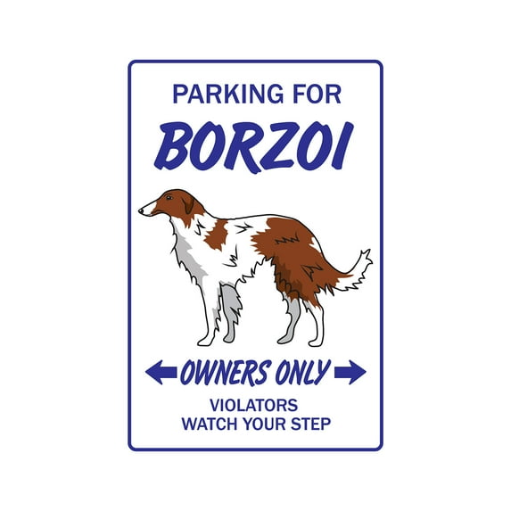 Borzoi Novelty Sign | Indoor/Outdoor | Funny Home Décor for Garages, Living Rooms, Bedroom, Offices | SignMission Dog Gift Dogs Groomer Gag Gift Breeder Pet Animal Puppy Sign Wall