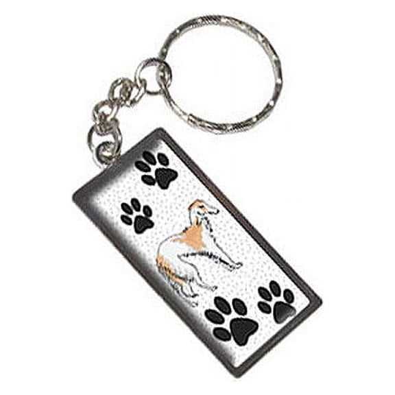 Borzoi Of Excellence Keychain Key Chain Ring