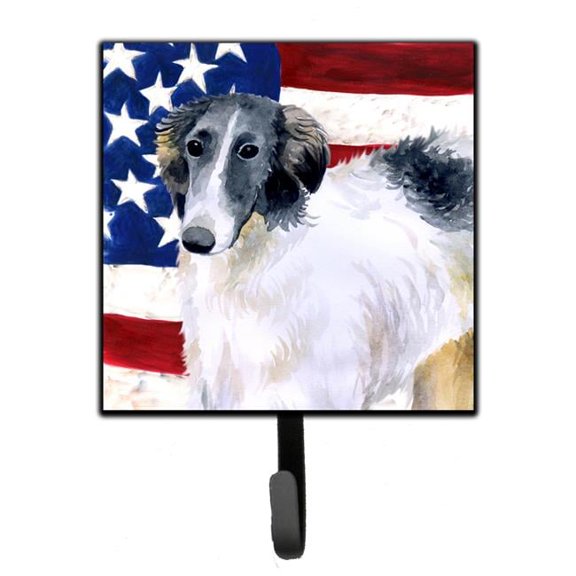 Borzoi Patriotic Leash or Key Holder