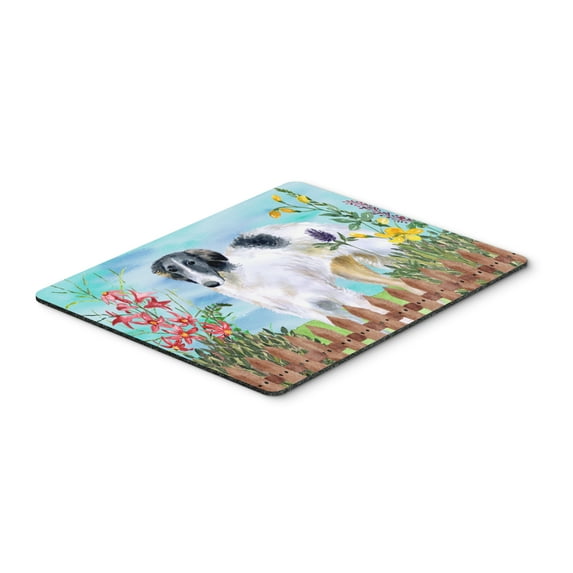 Borzoi Spring Mouse Pad Hot Pad or Trivet