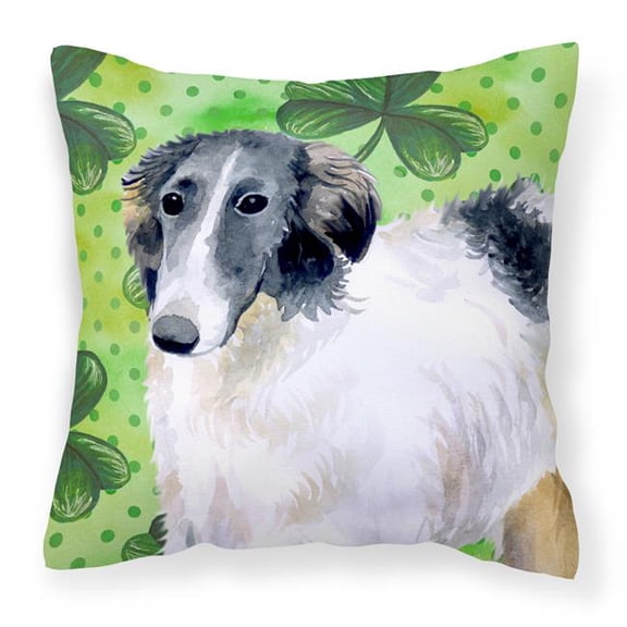 Borzoi St.Patricks Fabric Decorative Pillow